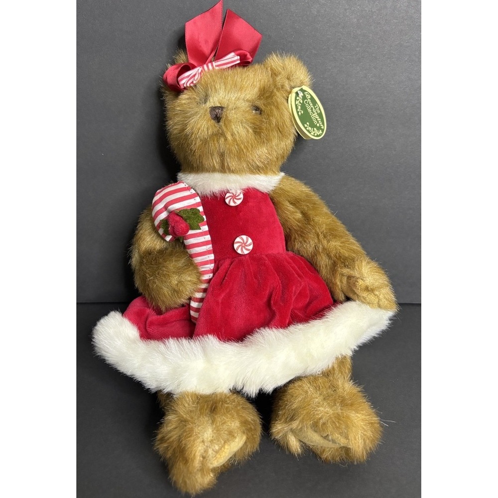 Bearington Bears Christa Cane Plush Christmas Bear 14" Stuffed Bear with Tags